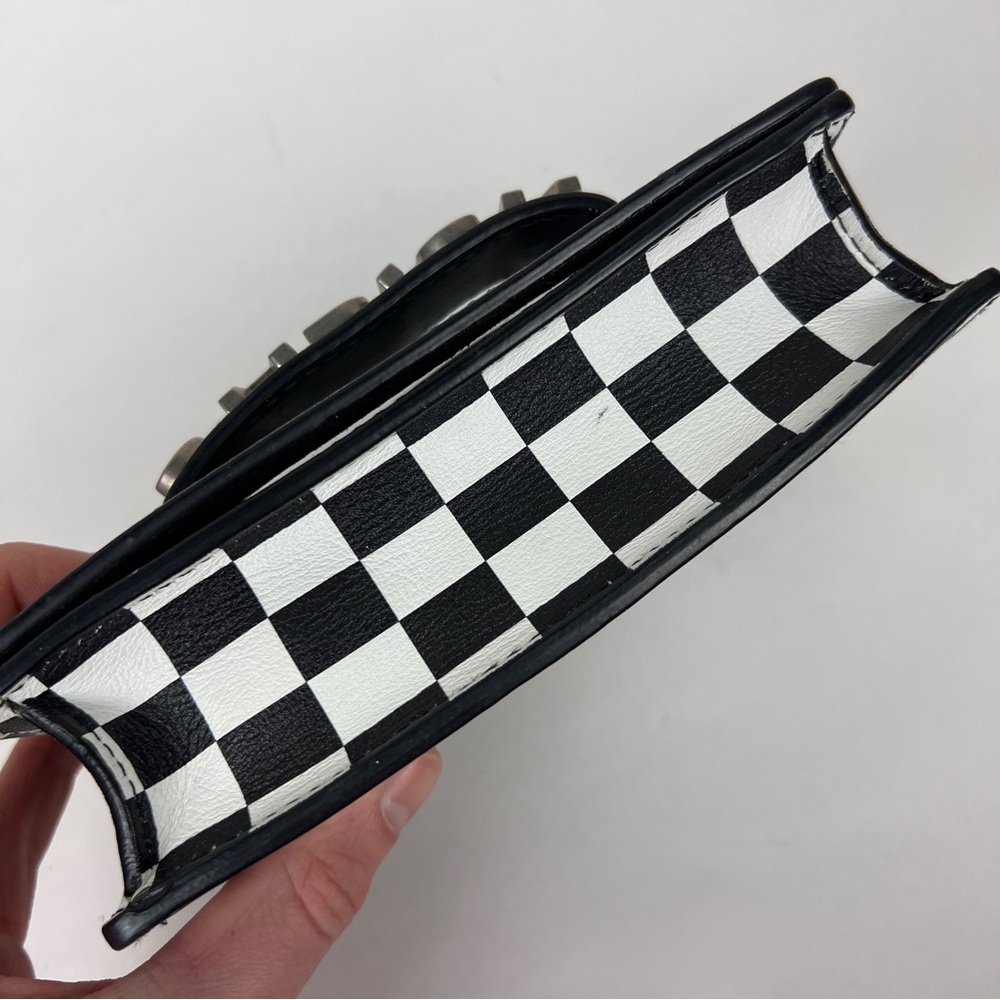 Christian Dior J’Adior Check Black White Checkered Flap Leather Bag - Picture 6 of 11